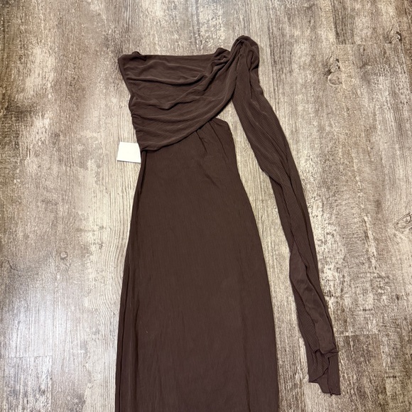 NEW Aya Muse Cedar Maxi Dress in Dark Brown Cutout Gown XS XSmall